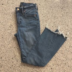 JCrew High Rise Toothpick Ankle Jeans